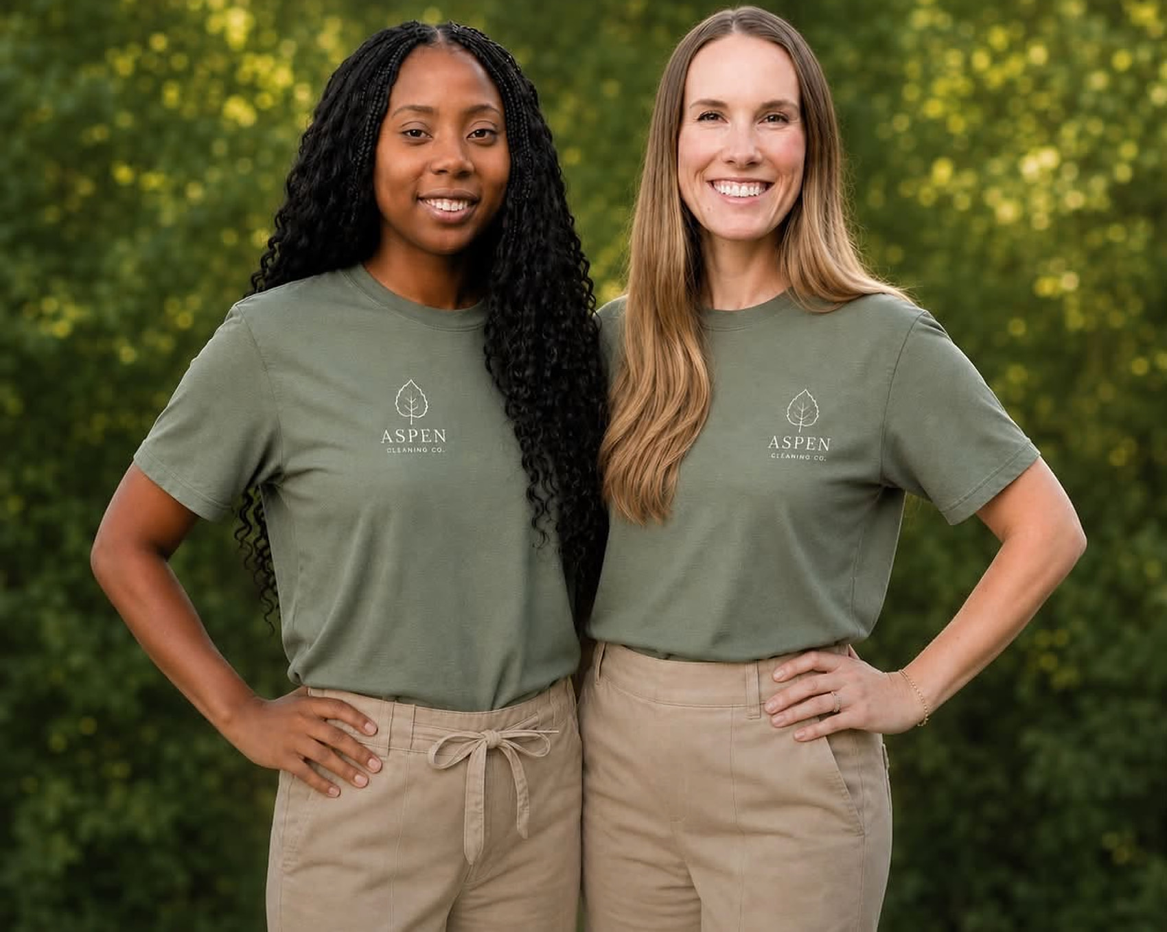 The Aspen Cleaning team standing outdoors in Flagstaff